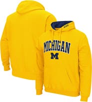 COLOSSEUM Men's Colosseum Maize Michigan Wolverines Arch & Logo 3.0 Pullover Hoodie