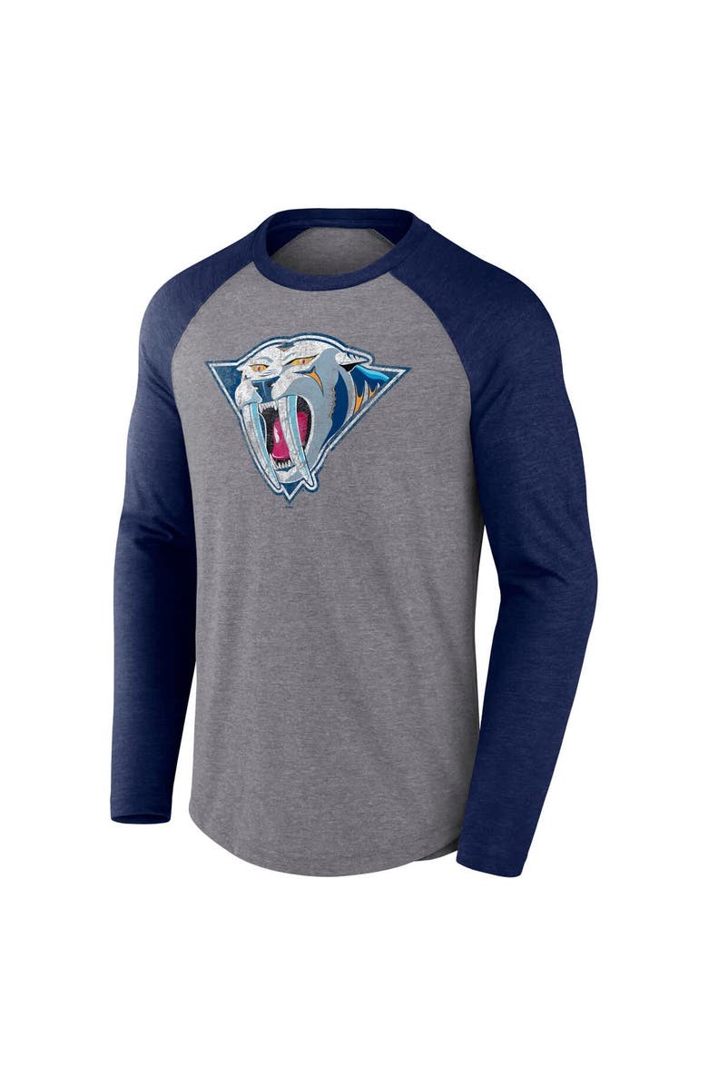 FANATICS Men's Fanatics Heather Gray Nashville Predators Special Edition Long Sleeve Tri-Blend Raglan T-Shirt, Alternate, color, Heather Gray