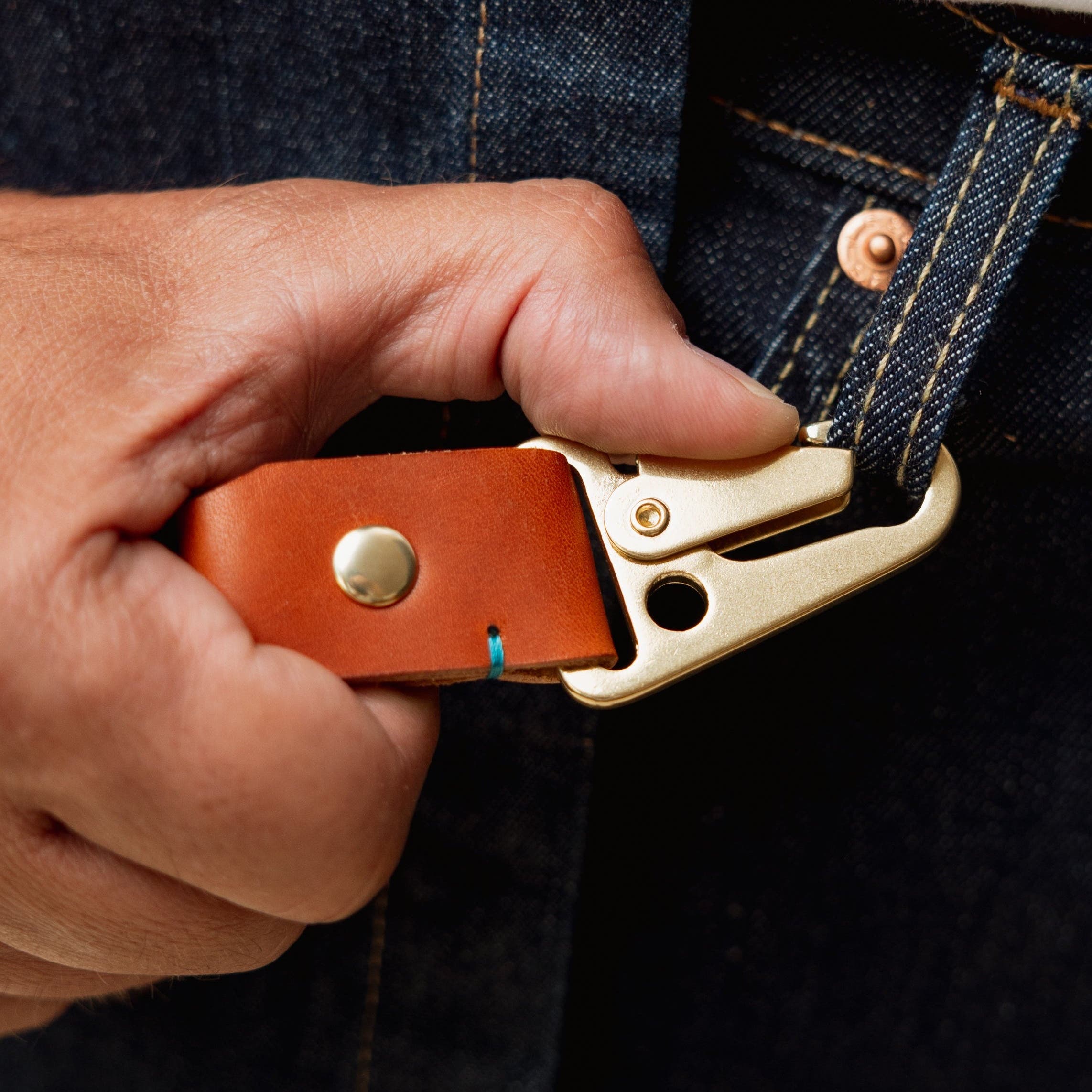 Bluebonnet The Companion Key Tag, Alternate, color, English Tan