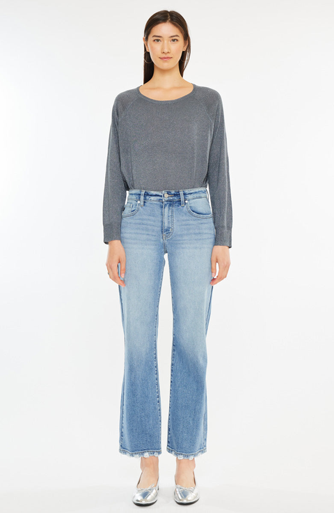 Melissa High Rise Slim Wide Leg Jeans