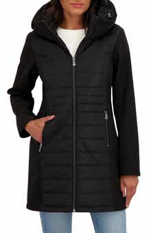 Sebby Water Resistant Mixed Media Softshell Coat