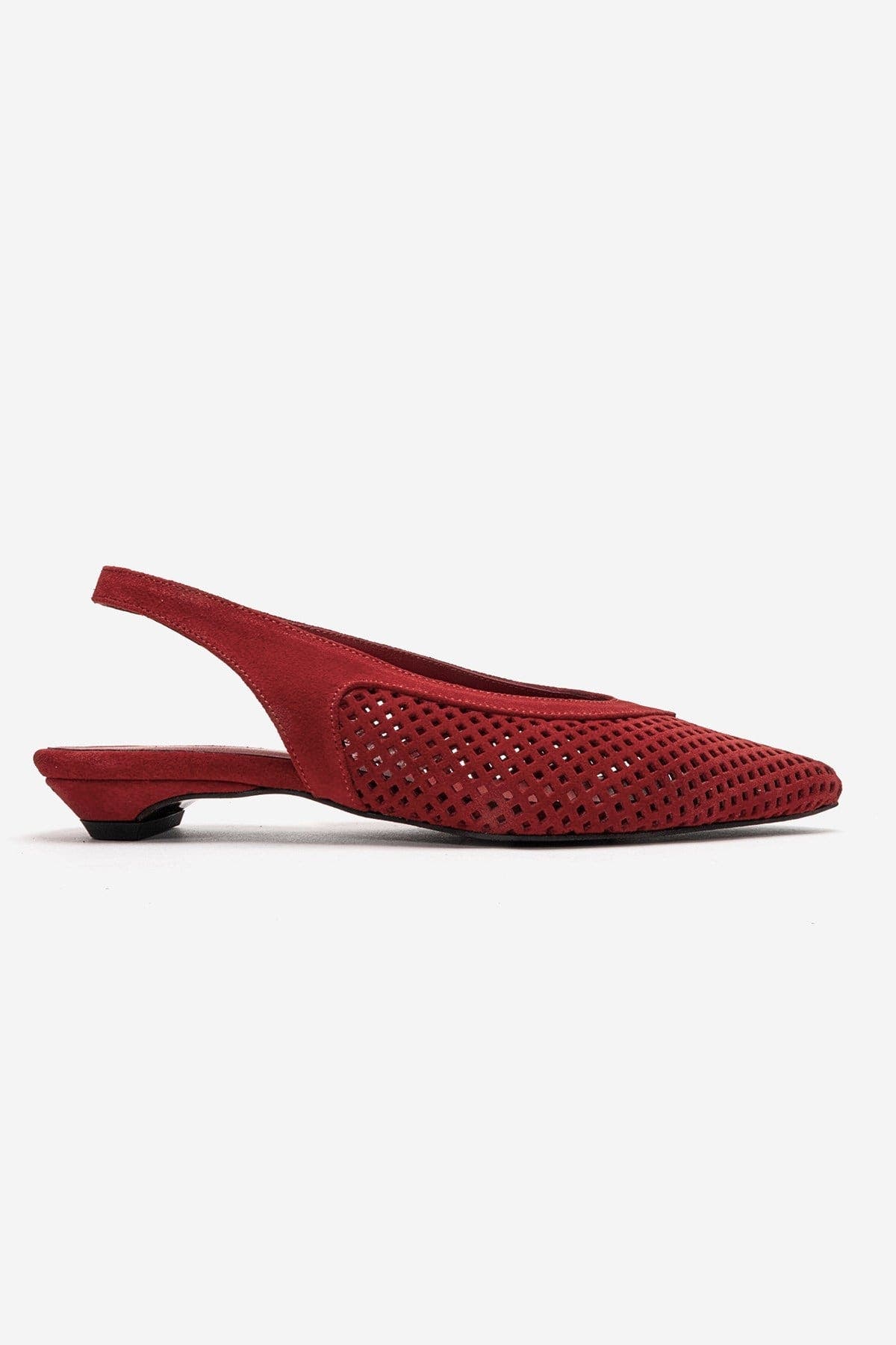 Lieve Leather Slingback Pump, Alternate, color, Red Suede
