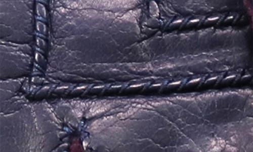 Portolano Cuffed Leather Gloves In Purple