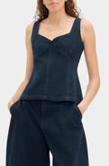 ALIGNE Storm Sweetheart Neck Denim Tank