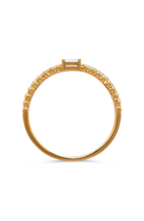 H.j. Namdar Beaded Diamond Stacking Ring In Gold