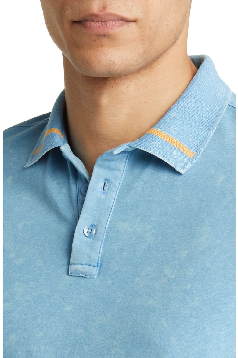Tipped Acid Wash Performance Jersey Polo, Alternate, color, LIGHT BLUE