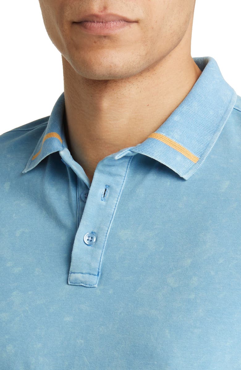 Stone Rose Tipped Acid Wash Performance Jersey Polo, Alternate, color, 