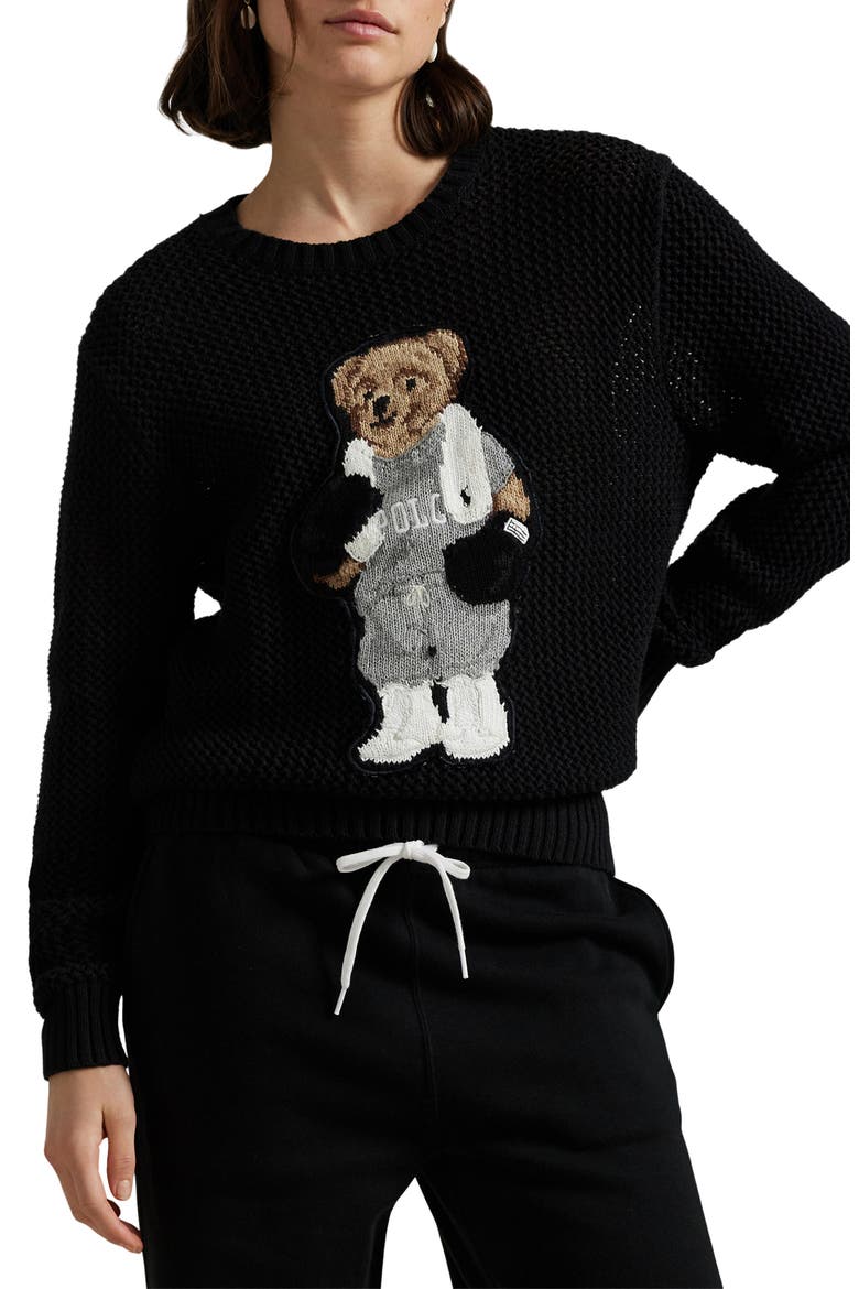 Polo Bear Cotton Crewneck Sweater (Women) | Nordstrom