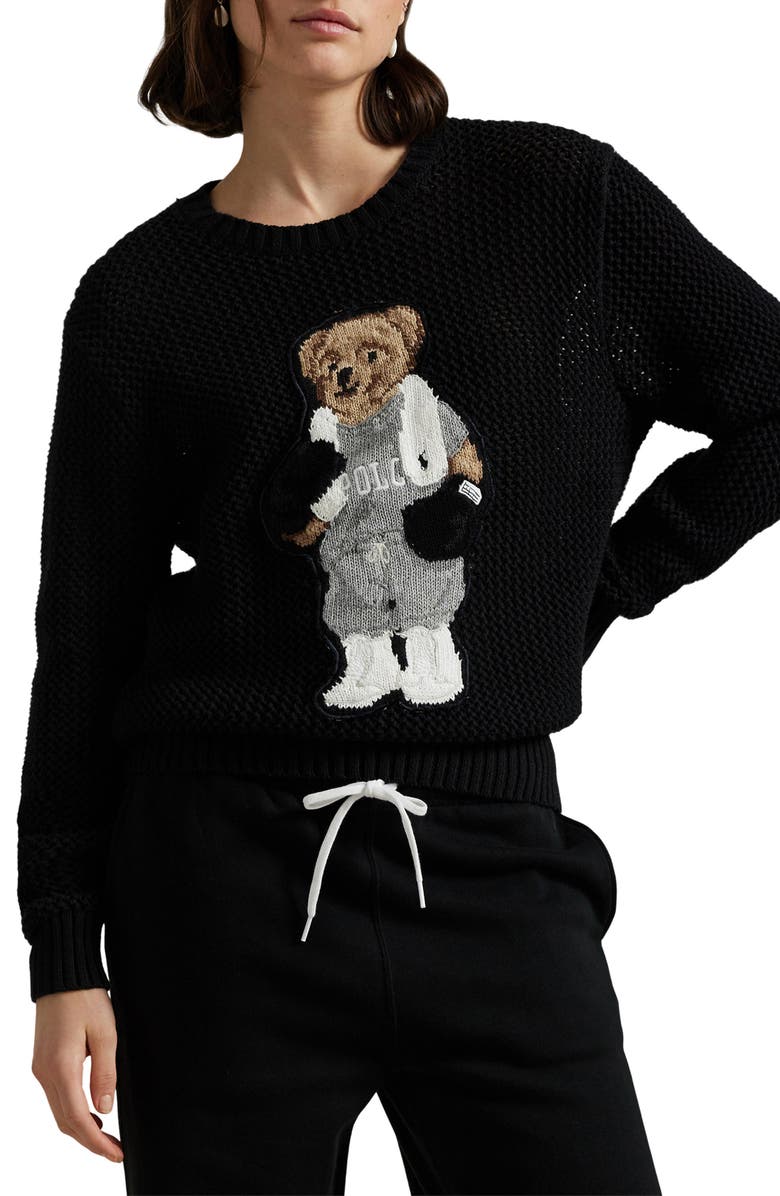 Polo Ralph Lauren Polo Bear Cotton Crewneck Sweater, Main, color,