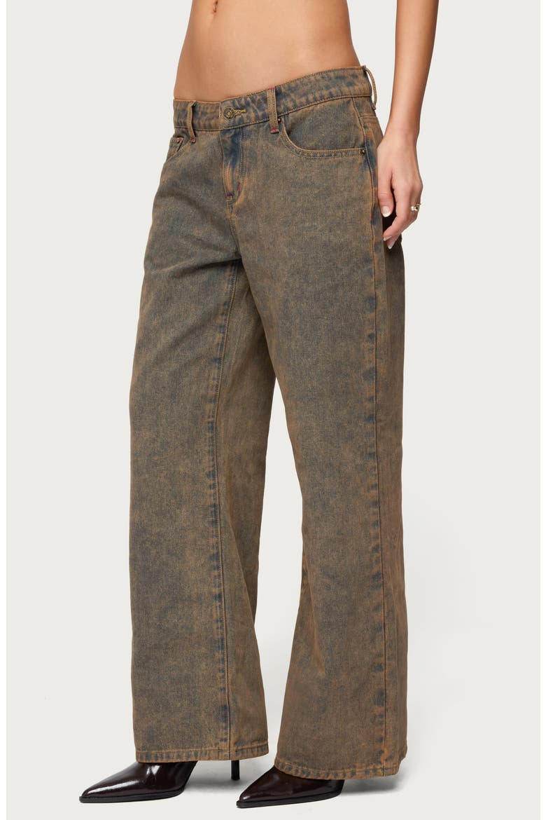 Ace Low Rise Baggy Jeans, Alternate, color, BROWN-WASHED