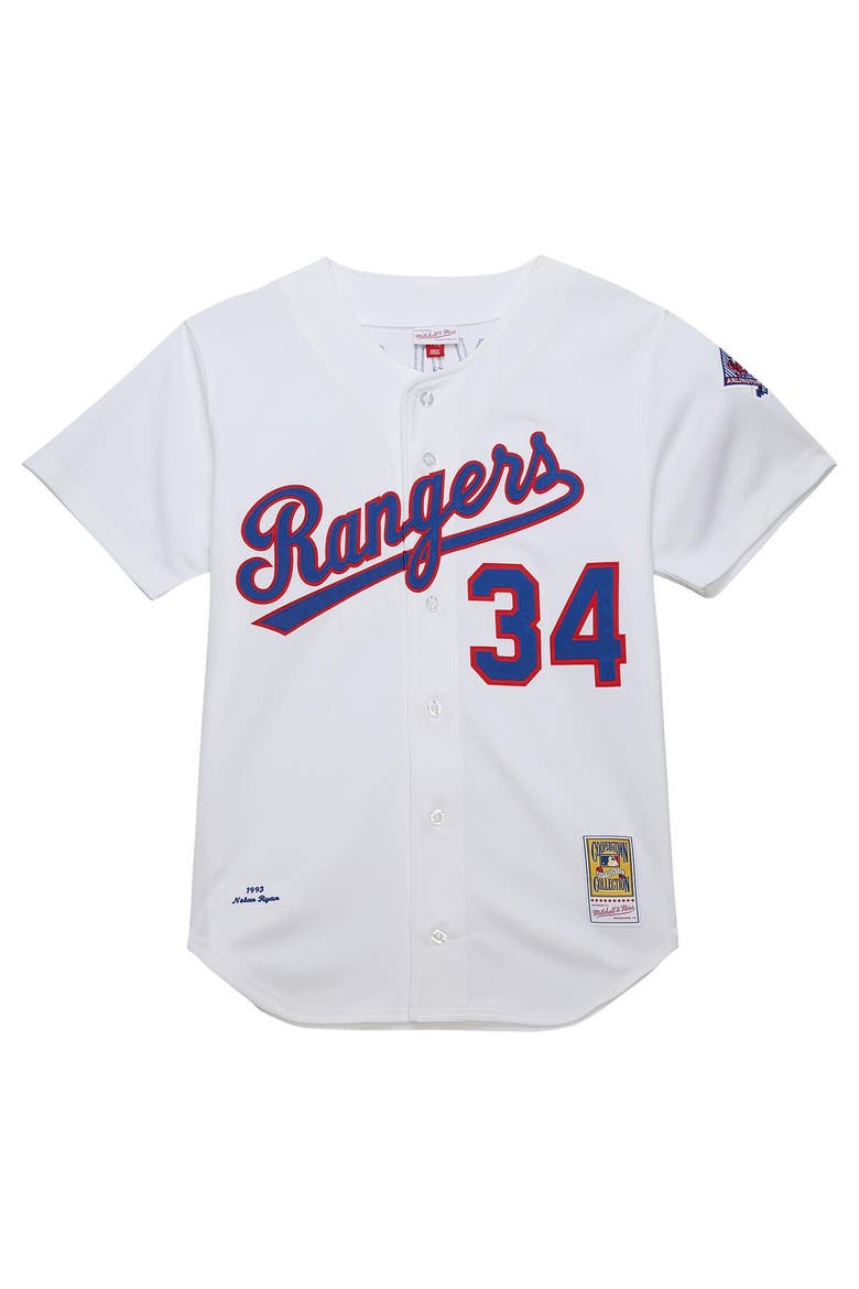Men's Mitchell & Ness Nolan Ryan Nolan Ryan White Texas Rangers 1993 Cooperstown Collection Authentic Jersey, Alternate, color, White