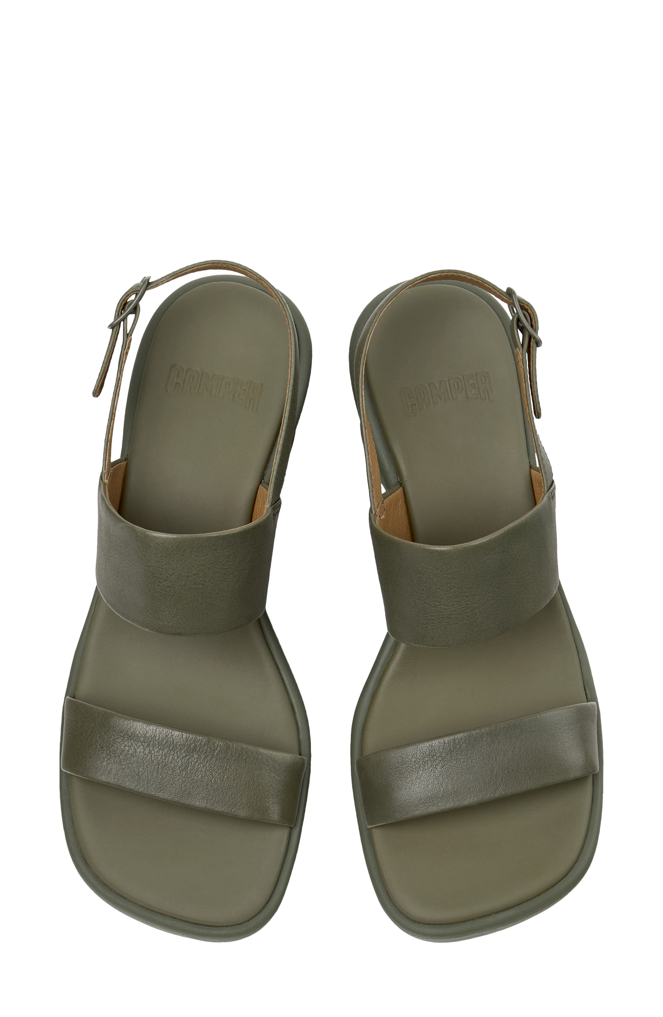 Louise Slingback Wedge Sandal, Alternate, color, MEDIUM GREEN