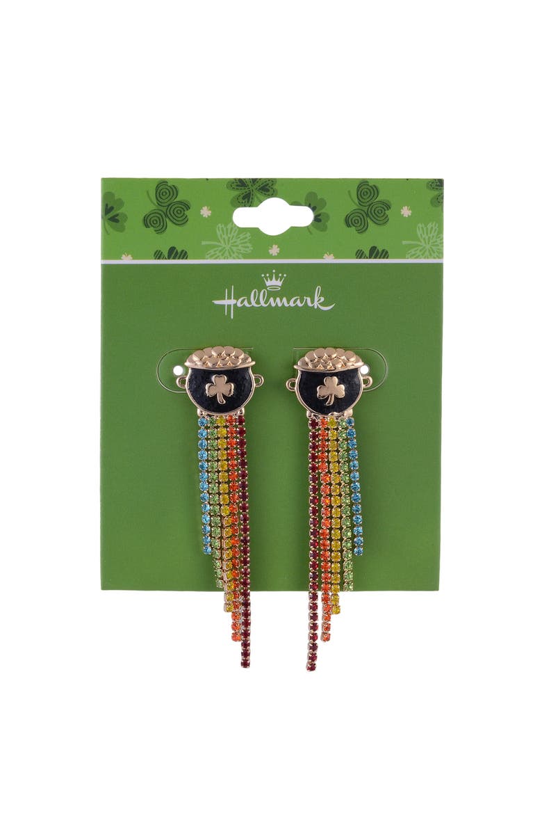 Hallmark Pot Of Gold Earrings, Alternate, color, Green