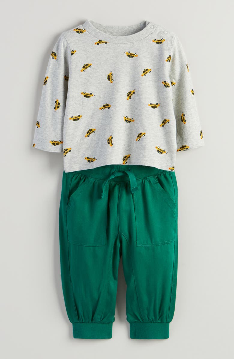 Tucker + Tate T-Shirt & Joggers Set, Main, color, Grey Heather Taxi Toss- Green