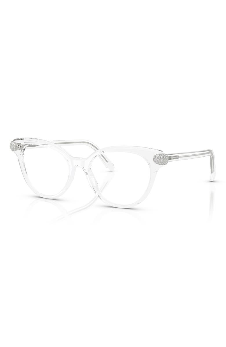Swarovski 53mm Phantos Optical Glasses, Alternate, color, Transparent/ Demo Lens