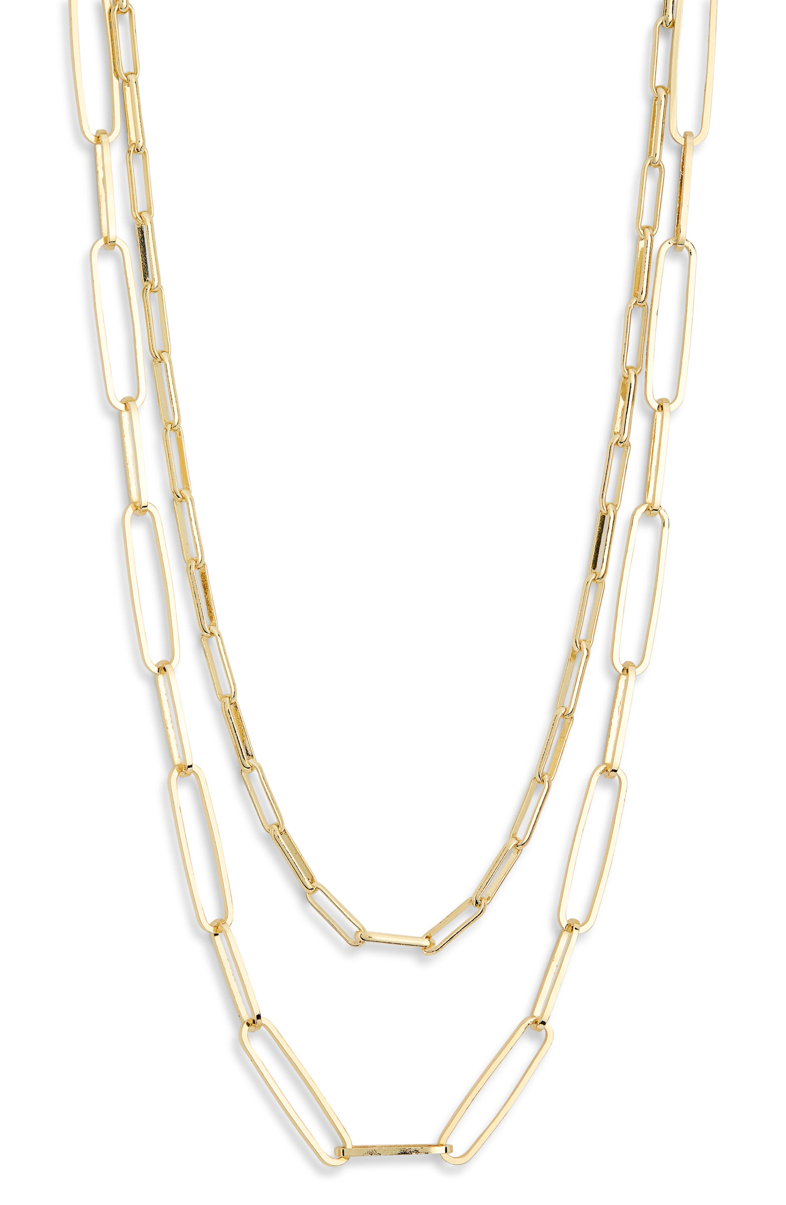 NORDSTROM RACK Set of Two Mixed Chain Necklaces