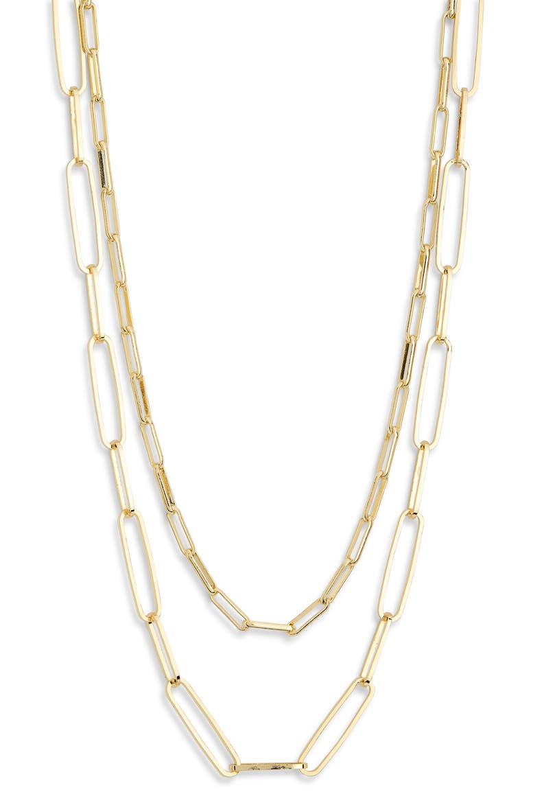 Set of Two Mixed Chain Necklaces, Main, color, GOLD