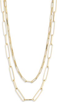 NORDSTROM RACK Set of Two Mixed Chain Necklaces