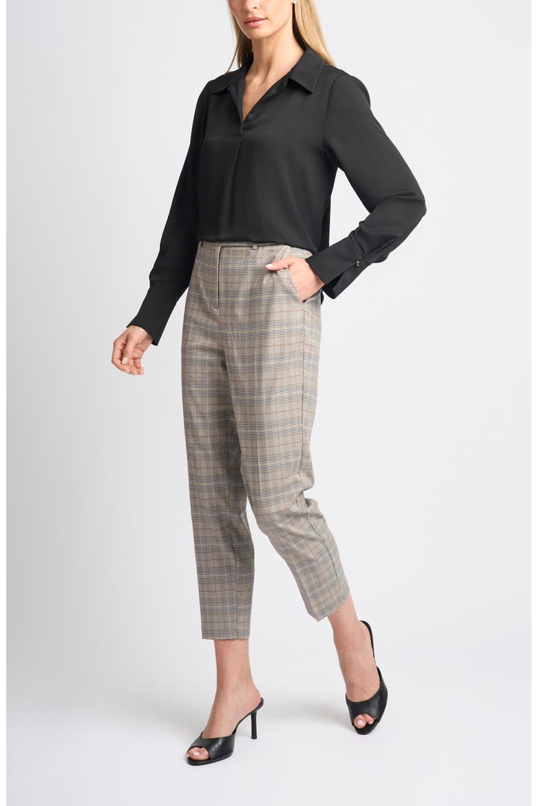 Split Cuff Button-Up Top, Alternate, color, RICH BLACK