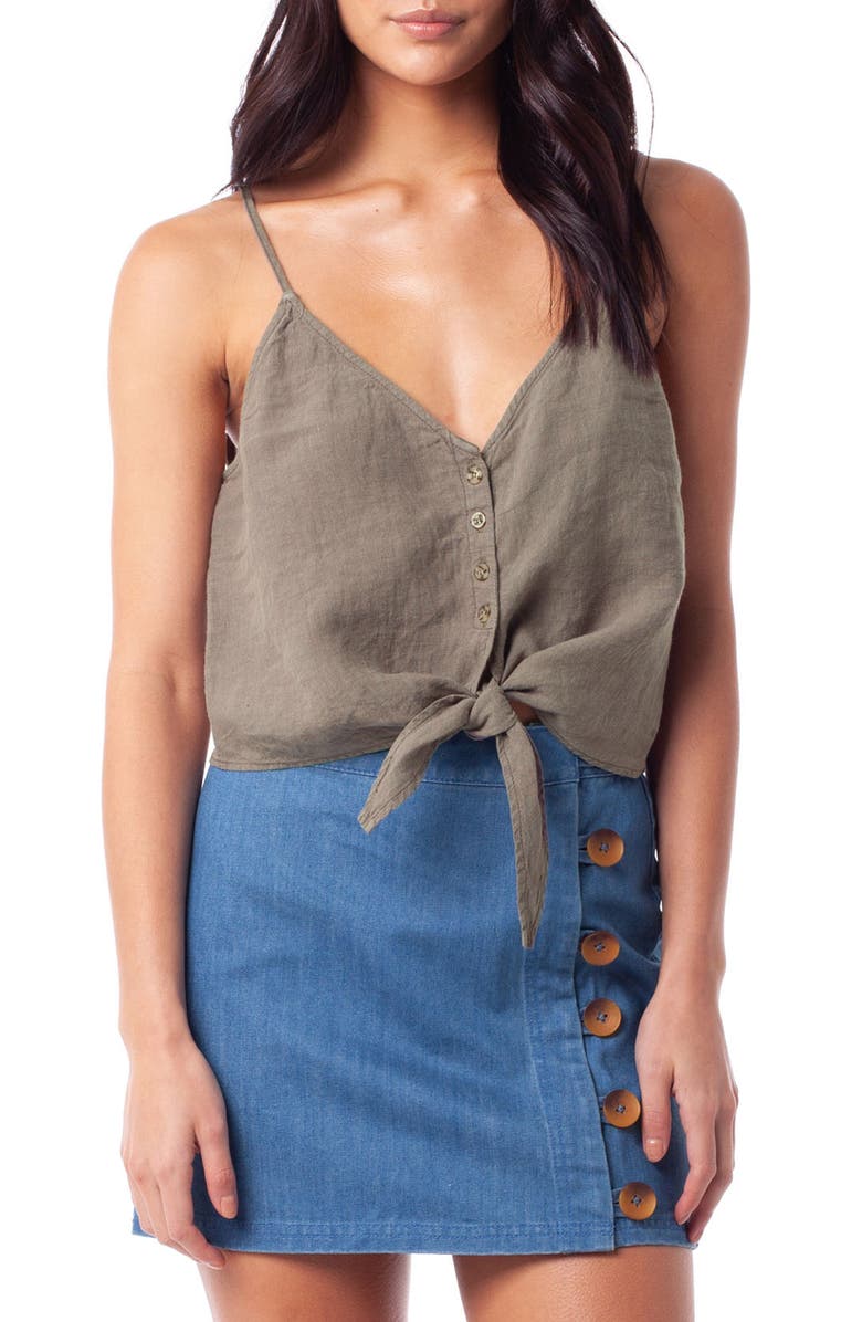 Rhythm Amalfi Tie Hem Top, Main, color,