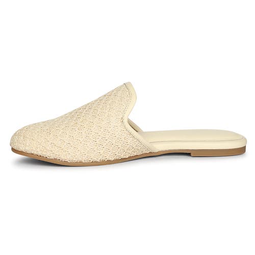 Jelavu Andrea Raffia Slip-on Mule In Bone