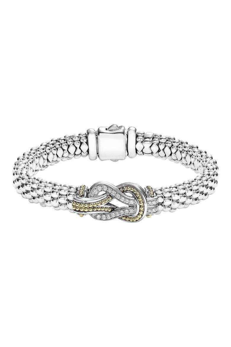 Caviar Newport Diamond Station Bracelet, Main, color, SILVER/ GOLD