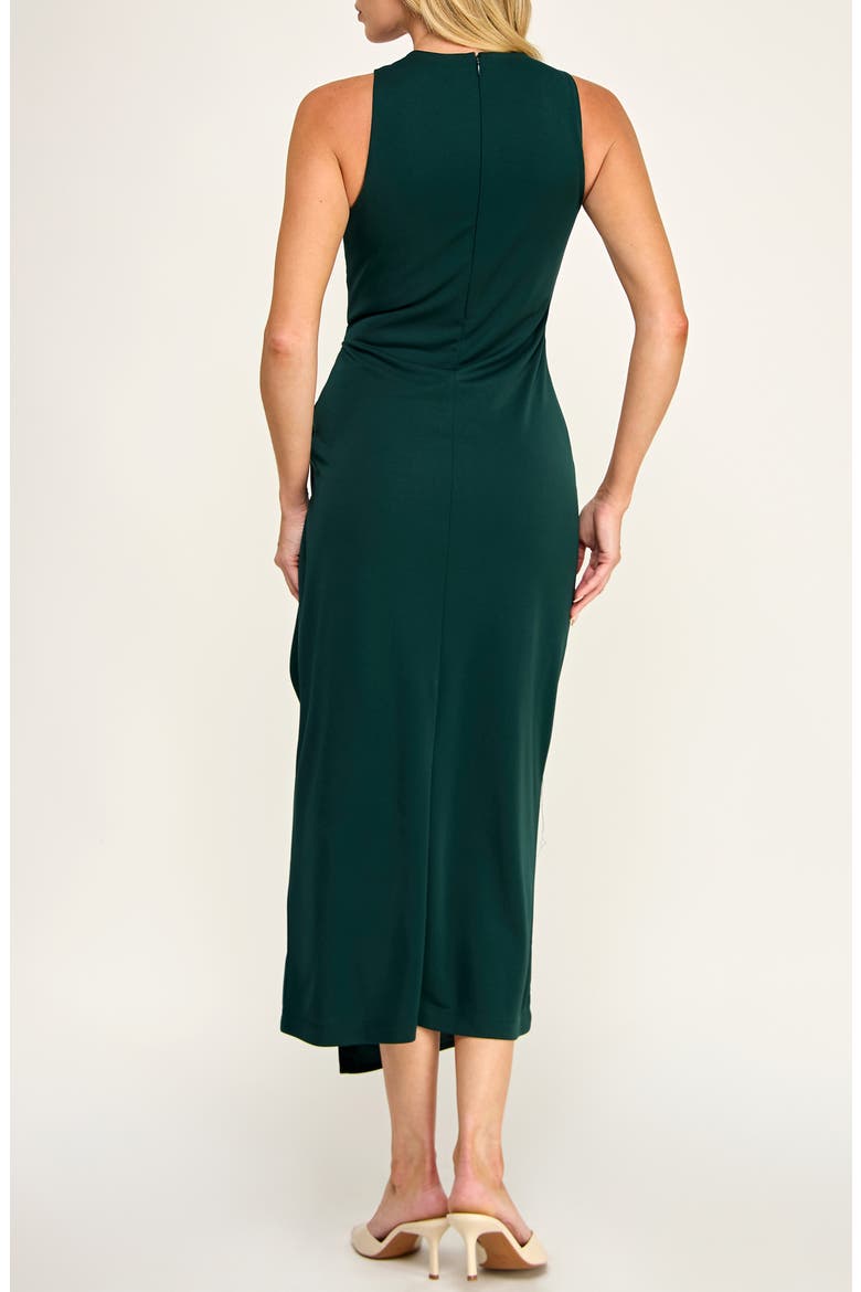Wrap Front Knit Midi Dress, Alternate, color, DEEP EMERALD