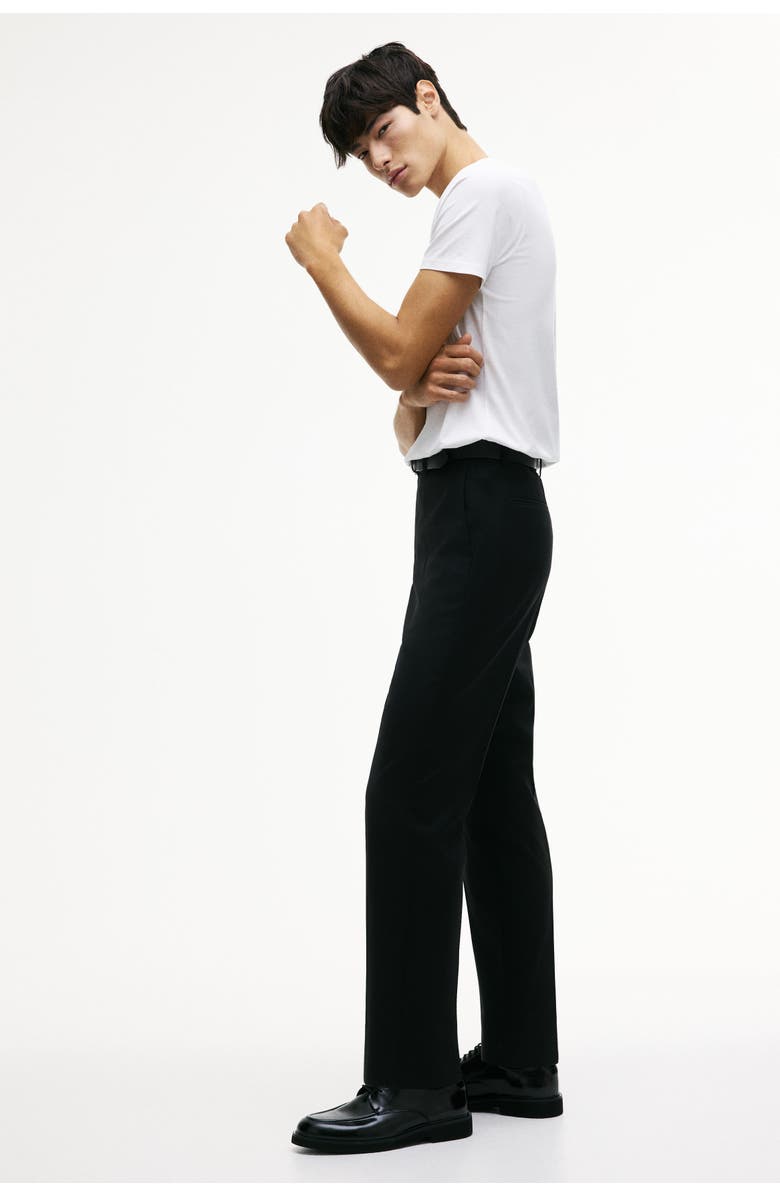 H&M Slim Fit Suit Trousers, Alternate, color, Black