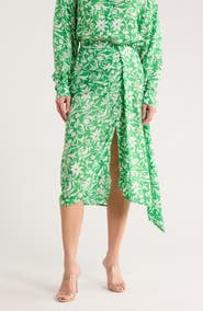 maje Juliqua Floral Midi Skirt