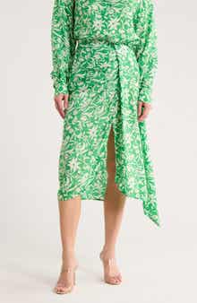 maje Juliqua Floral Midi Skirt