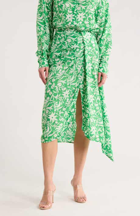 maje Juliqua Floral Midi Skirt