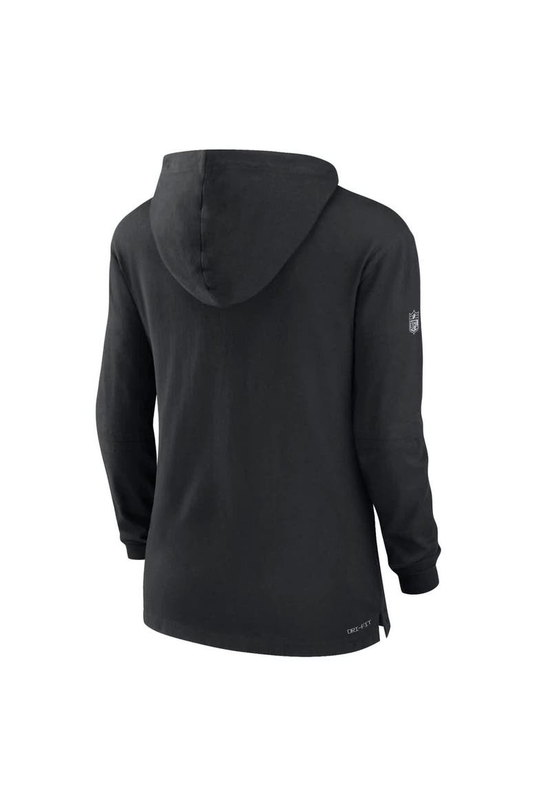 Women's Nike Black Cincinnati Bengals Sideline Performance Long Sleeve Hoodie T-Shirt, Alternate, color, Black