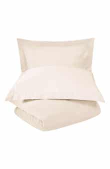 Solid 800 Thread Count Sateen Duvet Cover & Shams Set