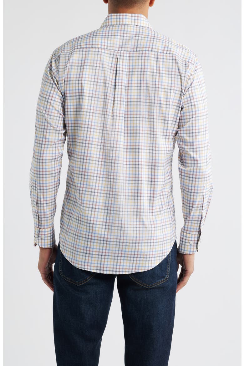 Crown Light Plaid Button-Up Shirt, Alternate, color, EVENING TIDE