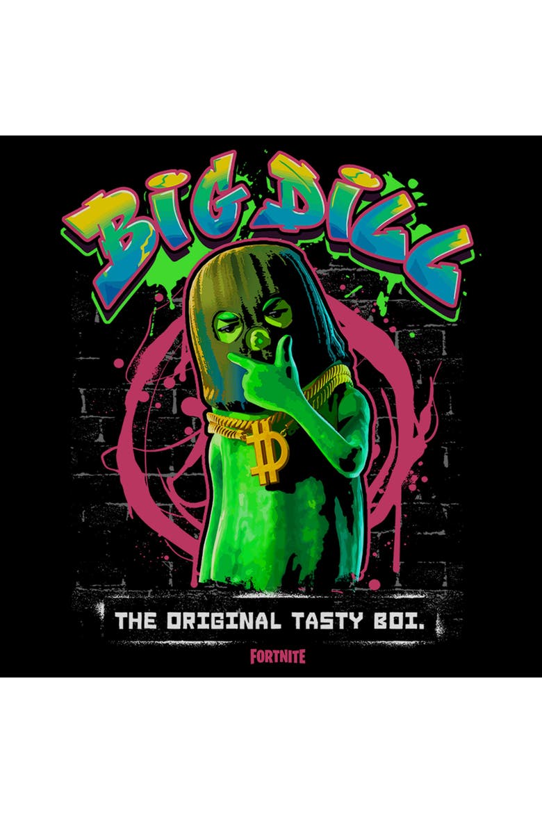 Boy's Fortnite The Original Tasty Boi Graffiti  Graphic T-Shirt, Alternate, color, Black: Big Dill