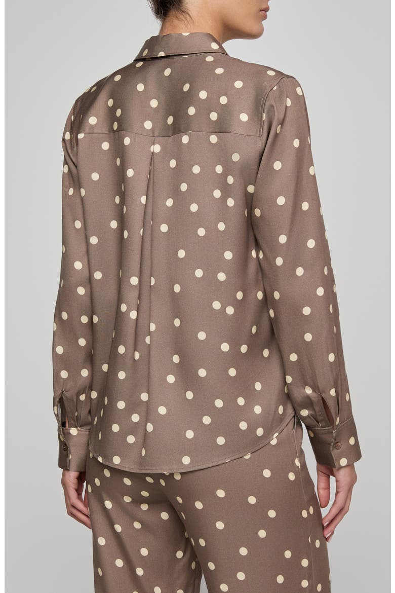 Ellery Polka Dot Button-Up Shirt, Alternate, color, CARDAMOM/ ECRU POLKA DOT