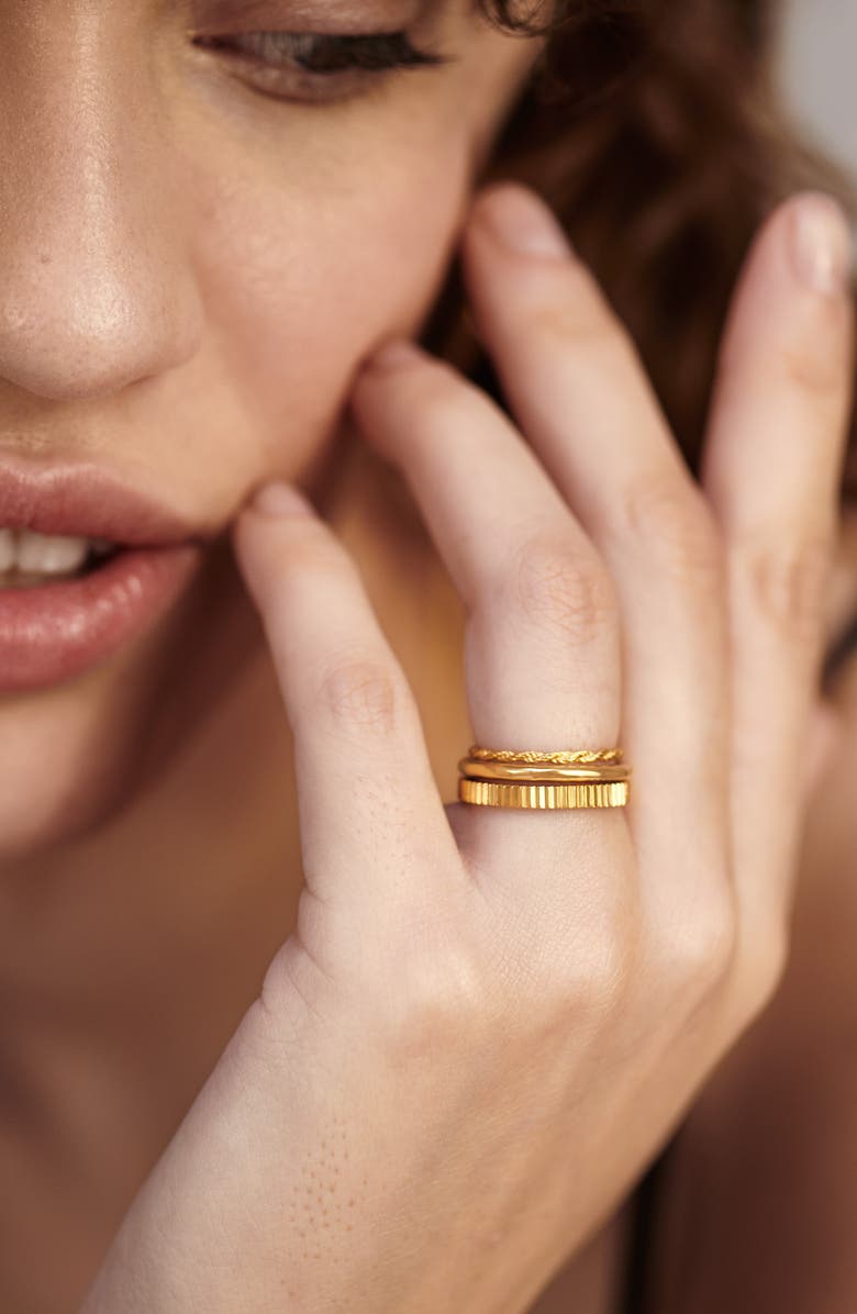 Monica Vinader Disco Band Ring, Alternate, color, 18Ct Gold On Sterling Silver