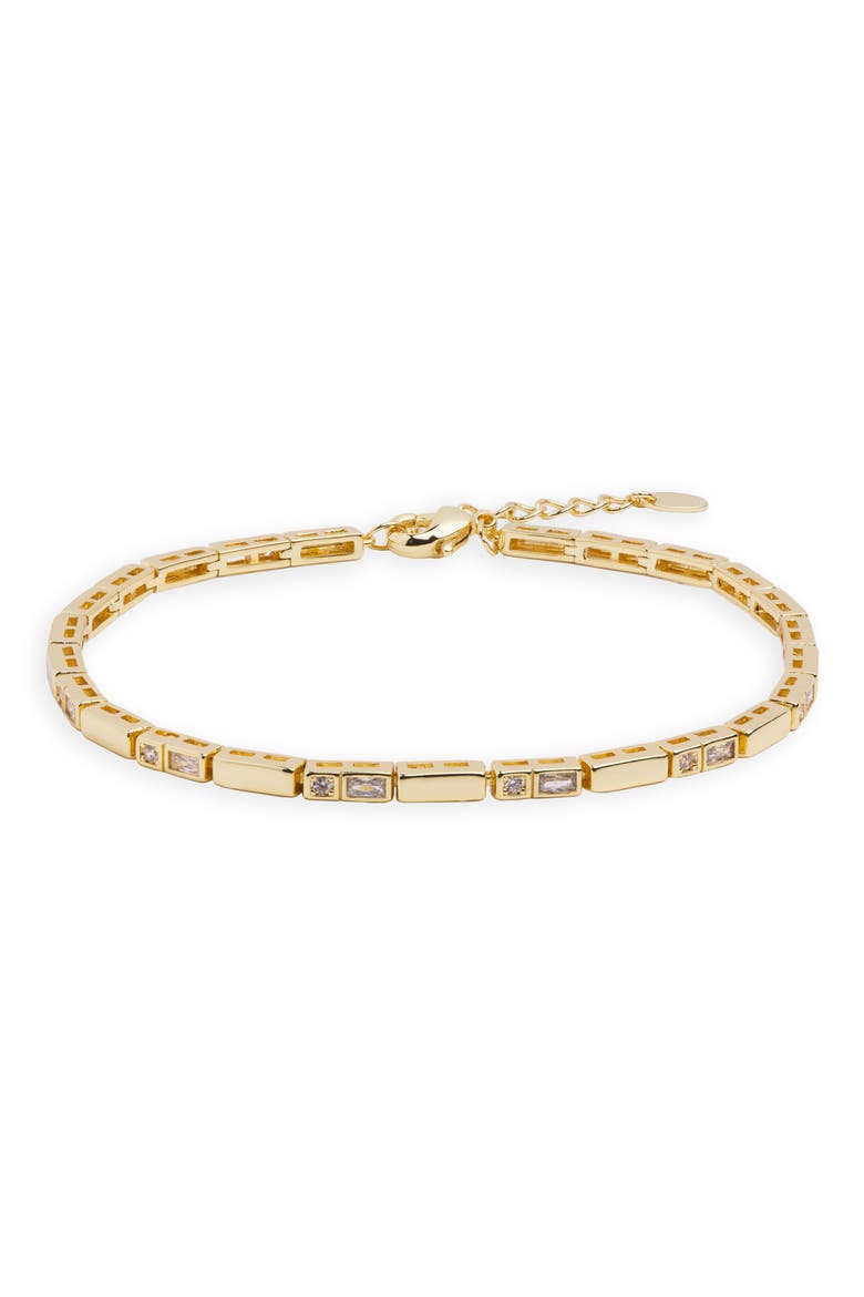 Cubic Zirconia Bar Bracelet, Main, color, GOLD