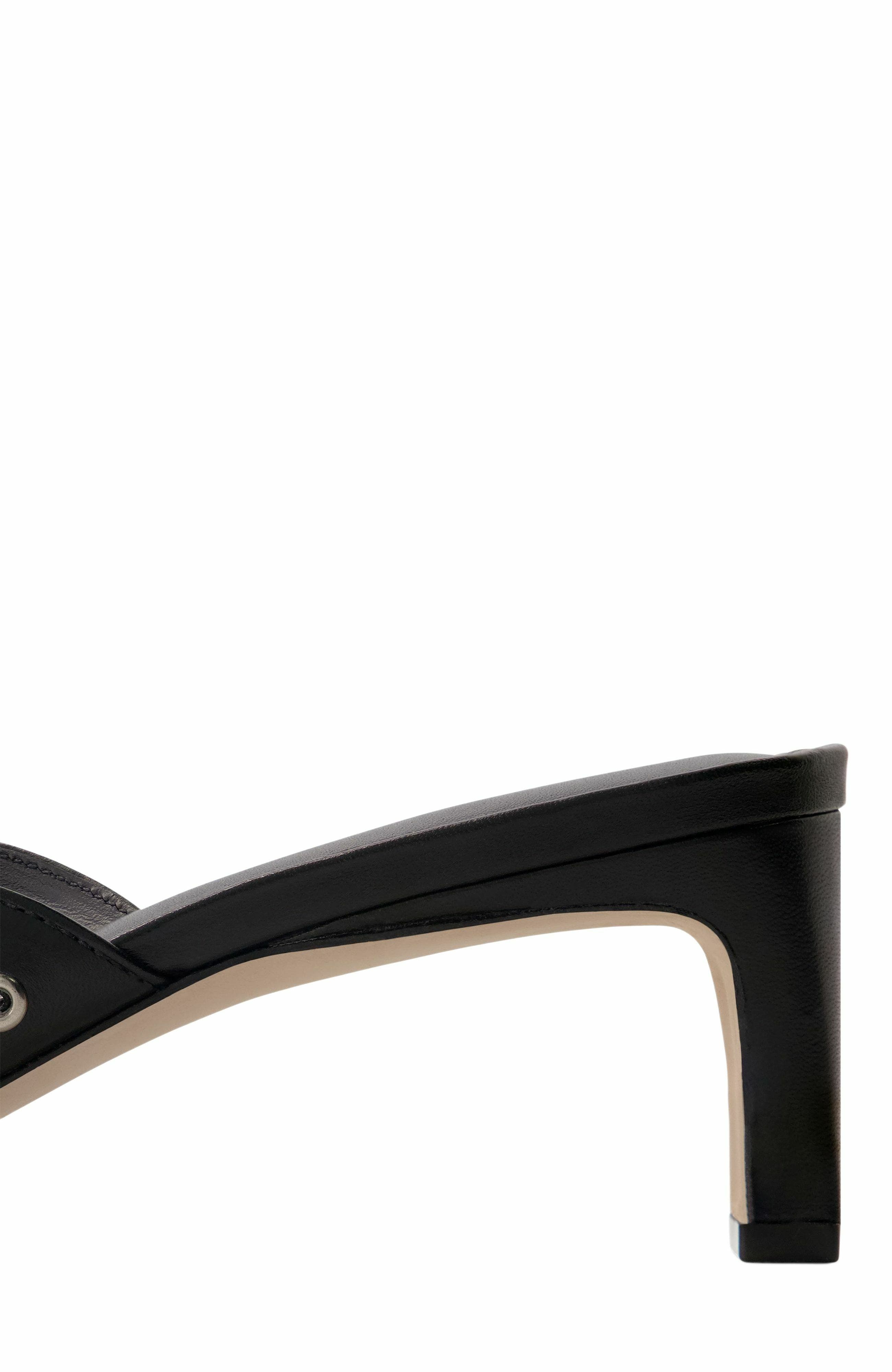 Bernardo Footwear Cenza Grommet Kitten Heel Mule, Alternate, color, Black