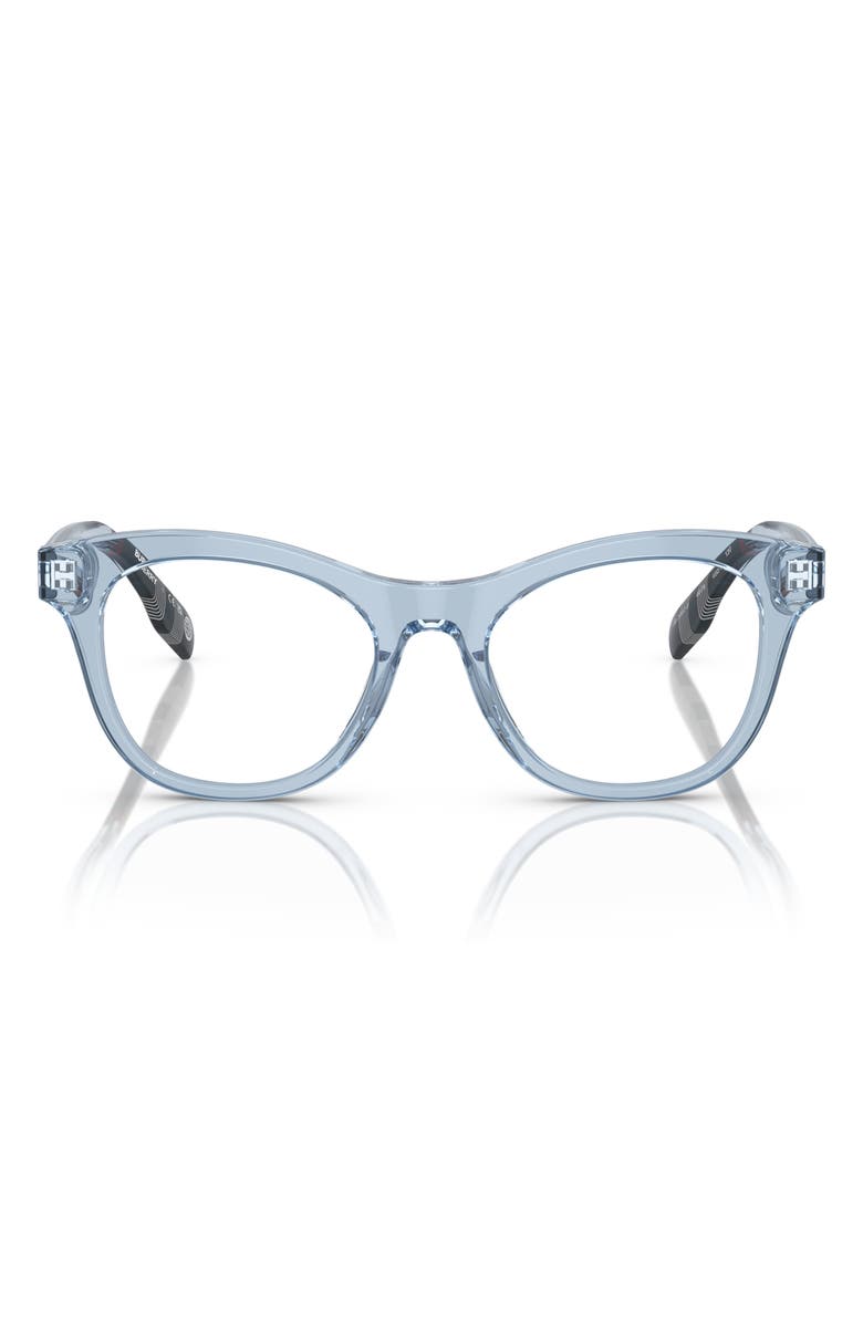 Burberry 46mm Cat Eye Optical Glasses, Main, color, Blue / Demo Lens