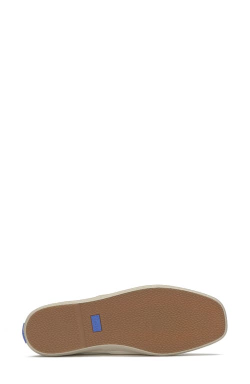 Keds Women's Champion Square Toe Tone Off Foxing Slip On Leather Sneakers In Egret