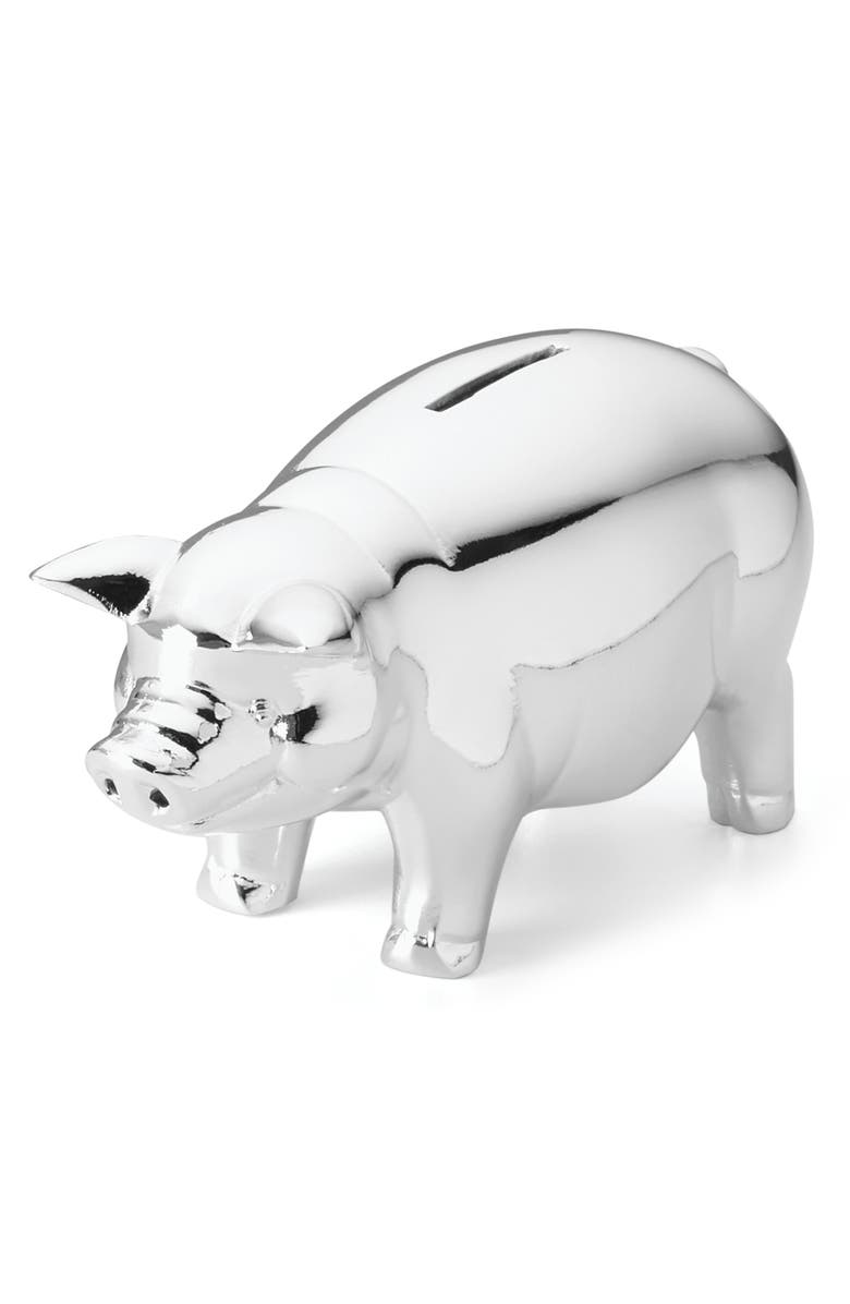 Reed & Barton Silverplate Porcelain Bank, Main, color, 