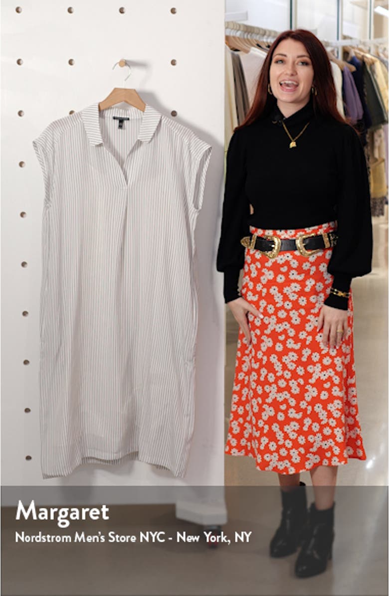 Stripe Silk Shirtdress, sales video thumbnail