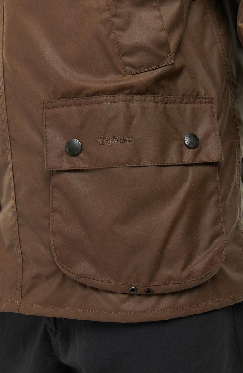 Barbour Bedale Water Resistant Waxed Cotton Jacket, Alternate, color, Bark