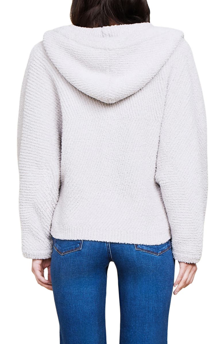 Barefoot Dreams<sup>®</sup> CozyChic<sup>®</sup> Hooded Chevron Rib Cardigan, Alternate, color,