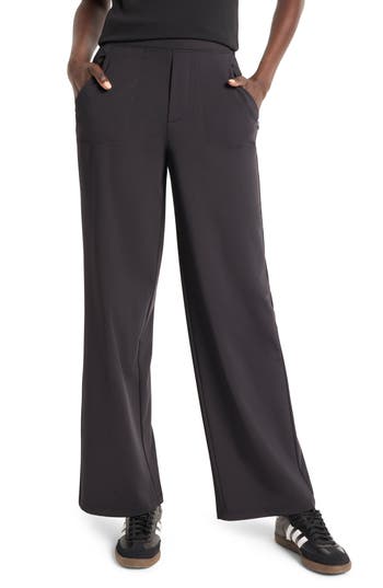 Nz Active By Nic+zoe 31-inch Wide Leg Active Pants In Black