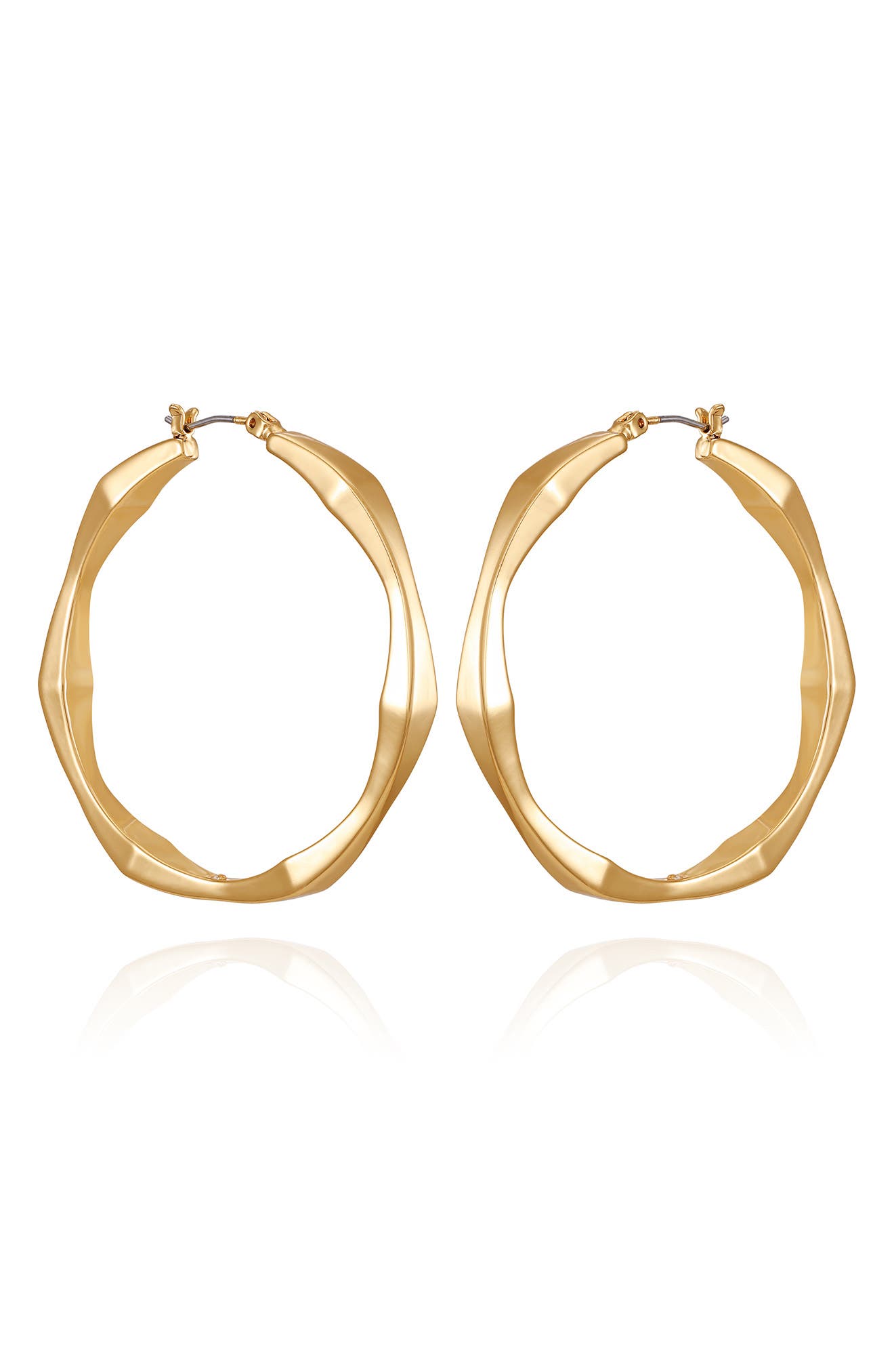 Vince Camuto Textured Hoop Earrings