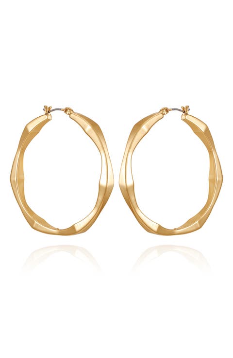 Textured Hoop Earrings