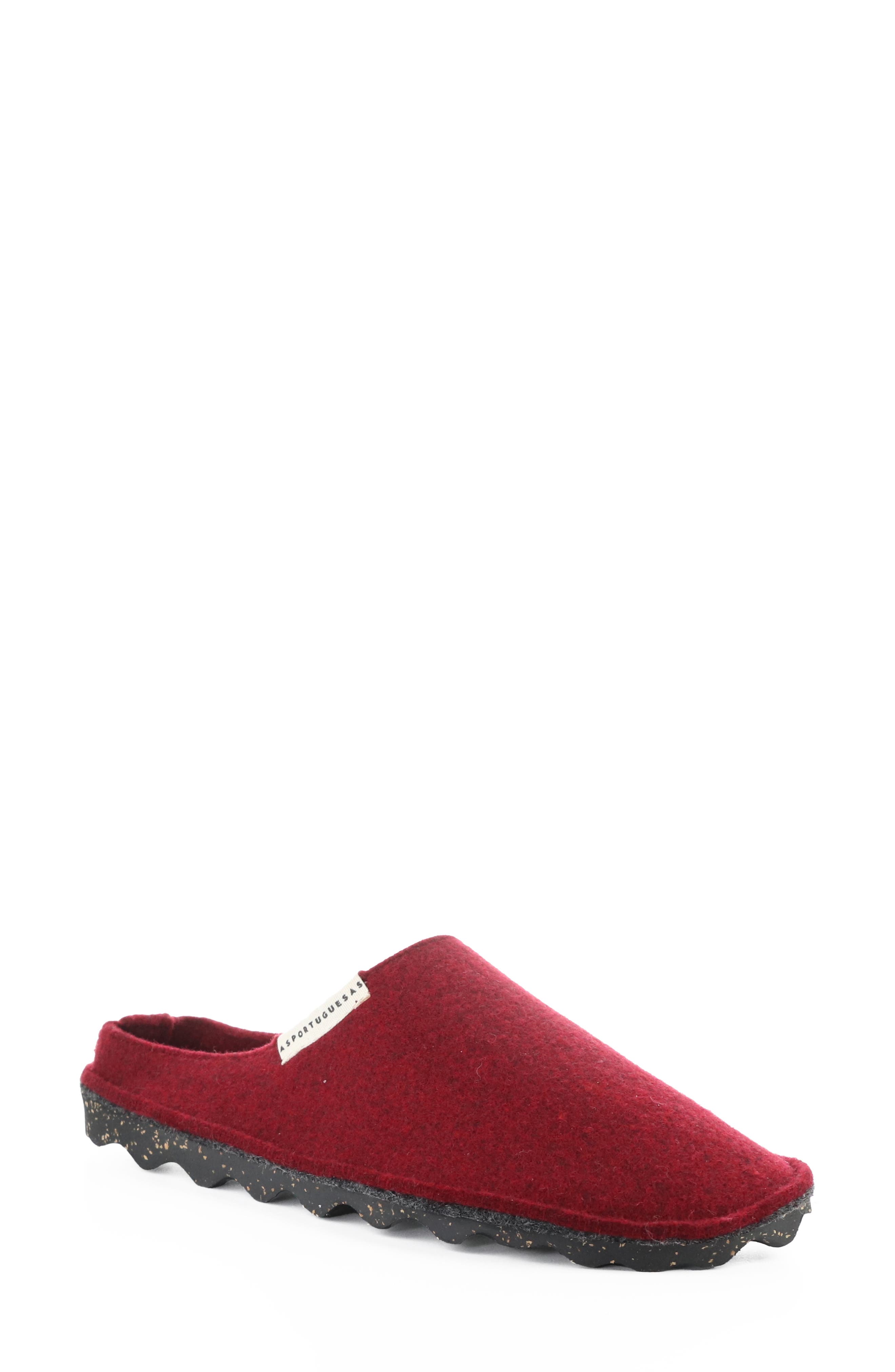 Natura Wool Felt Mule, Main, color, MERLOT