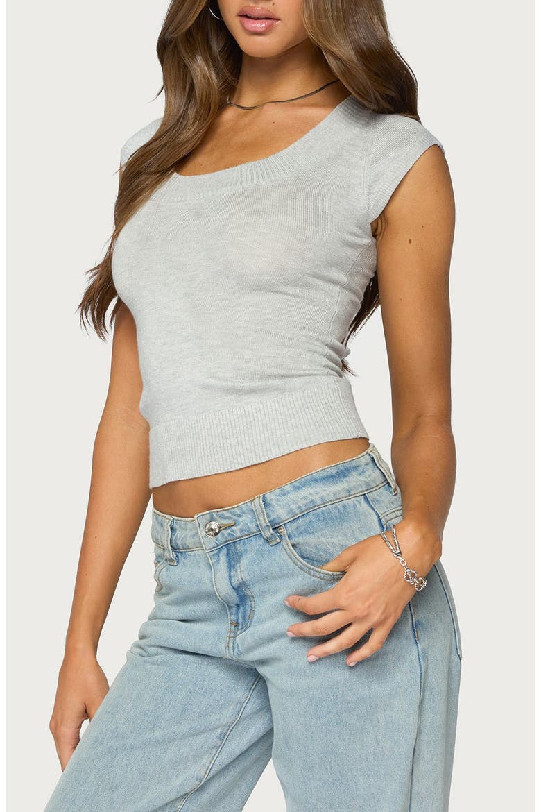 Somin Knit Scoop Neck Top, Alternate, color, GRAY-MELANGE